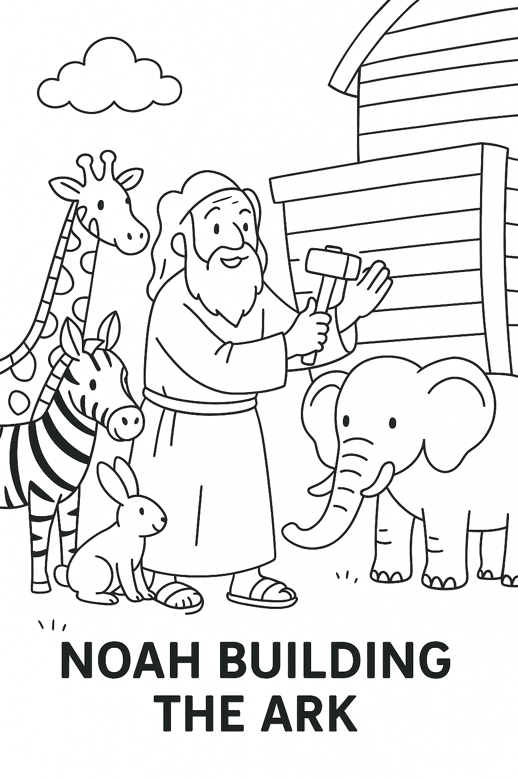 Noah building ark 1