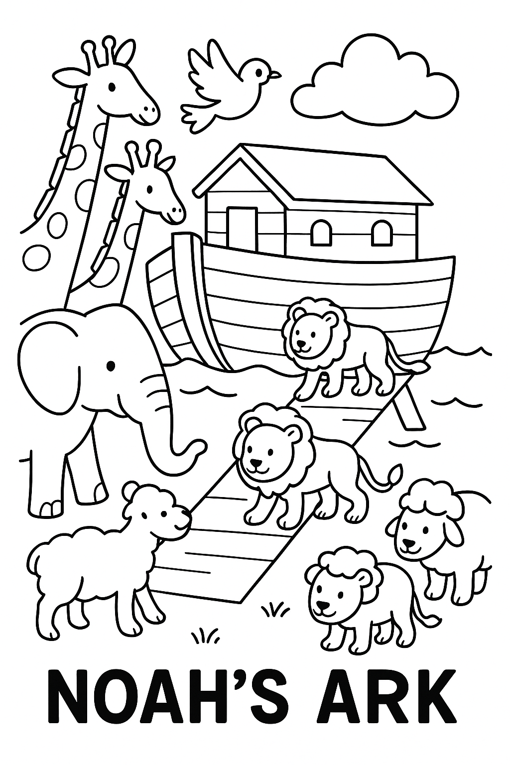 Noah's ark coloring page